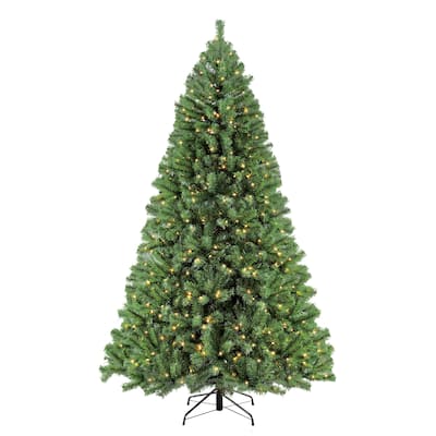 Puleo International 7.5 ft. Pre lit Northern Fir Artificial Christmas Tree
