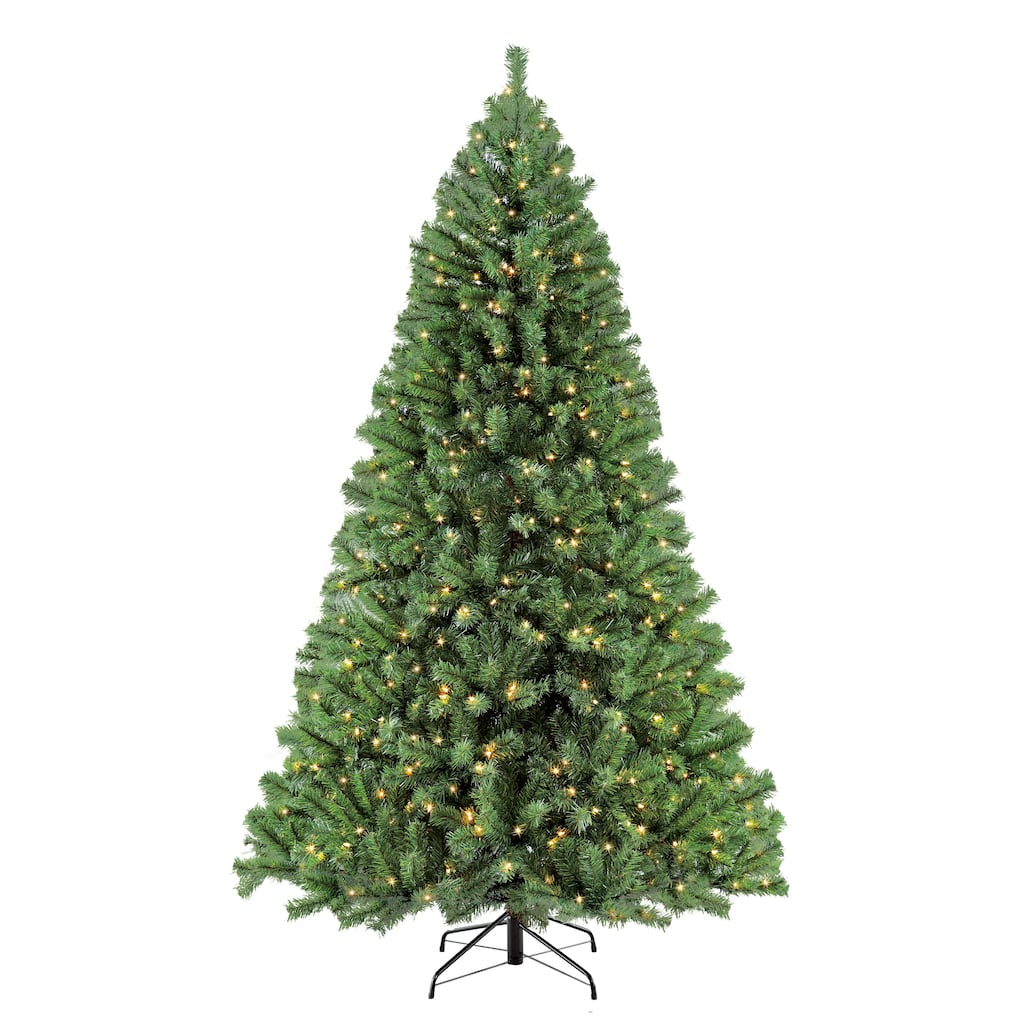 Puleo International 7.5 ft. Pre lit Northern Fir Artificial Christmas Tree