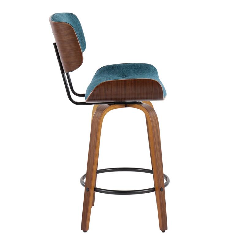 Carson Carrington Leksand 26" Fixed-Height Counter Stool with Bent Wood Legs (Set of 2)