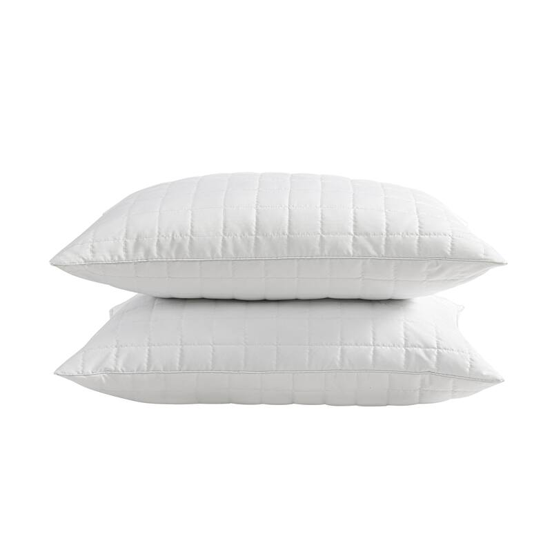 Blue Ridge Activ Shredded Memory Foam Pillow With Quilted Zipper Cover - White