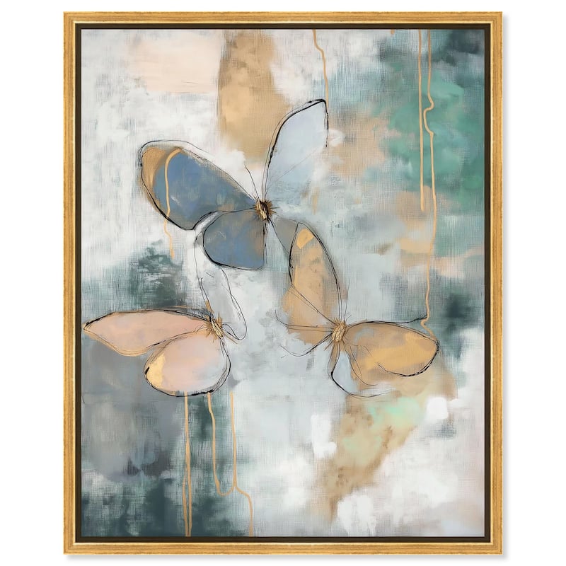 Butterflies Dream II Canvas by Art Remedy - 24" x 30" - Gold