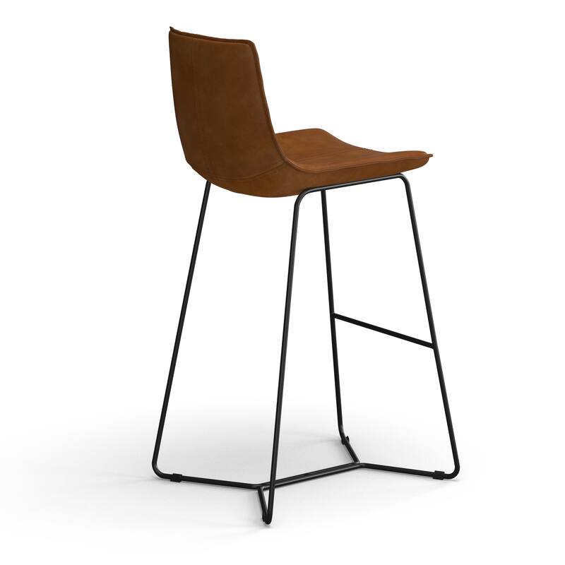 Madison Vegan Leather Bar Height Stools (Set of 2)