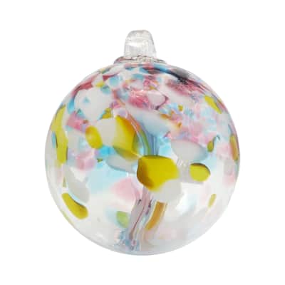 Tree of Life - Spring Hand Blown Art Glass Ornament-4"D - 4 inch