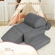 preview thumbnail 7 of 8, Gymax 6 Pcs Toddler Climbing Blocks w/ Handles Chenille Fabric Cover - Grey - See Details