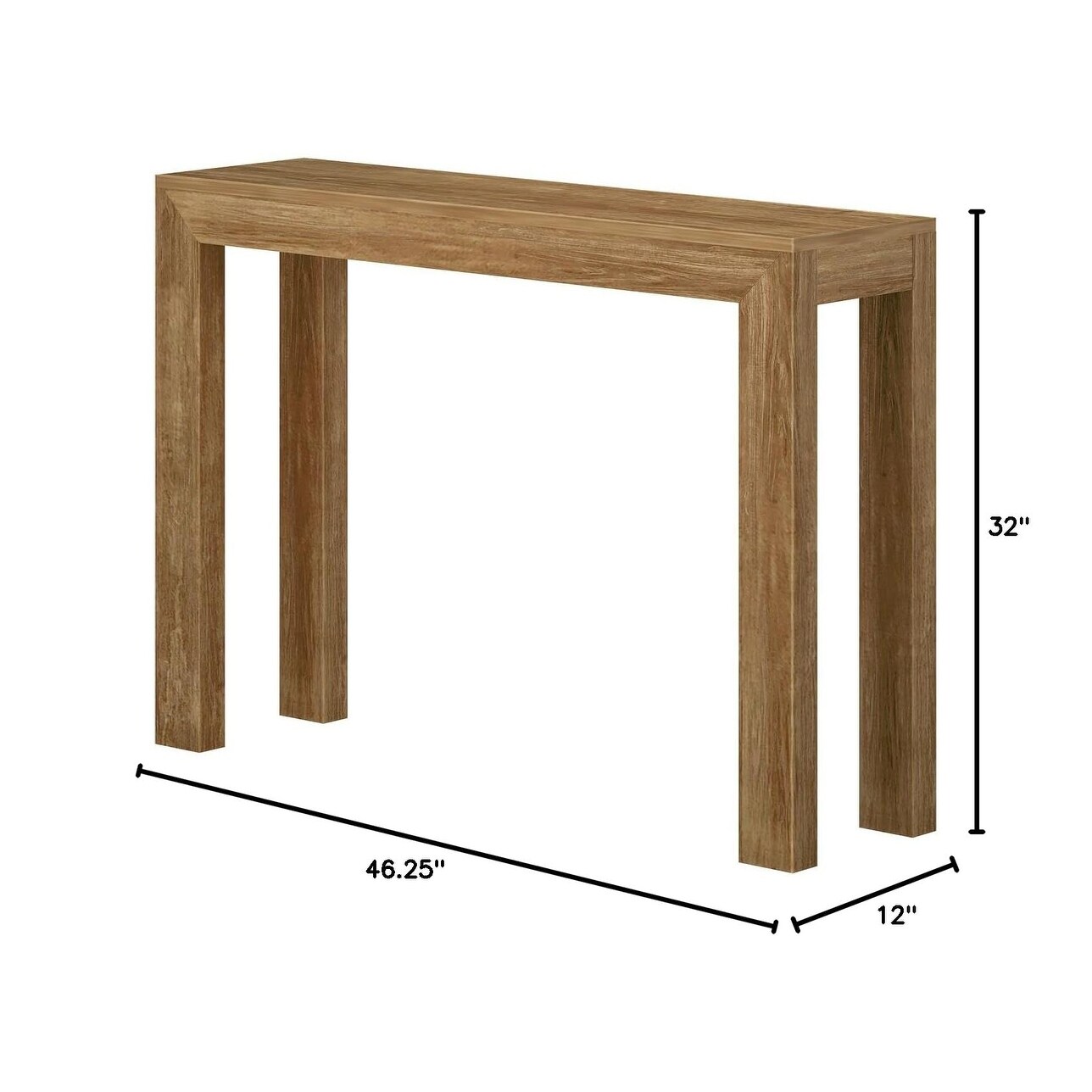 25 inch top console table