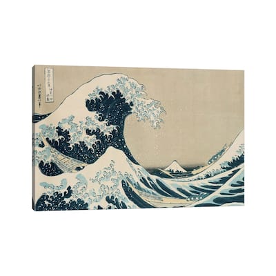 iCanvas "The Great Wave of Kanagawa, from the series '36 Views of Mt. Fuji' " by Katsushika Hokusai Canvas Print
