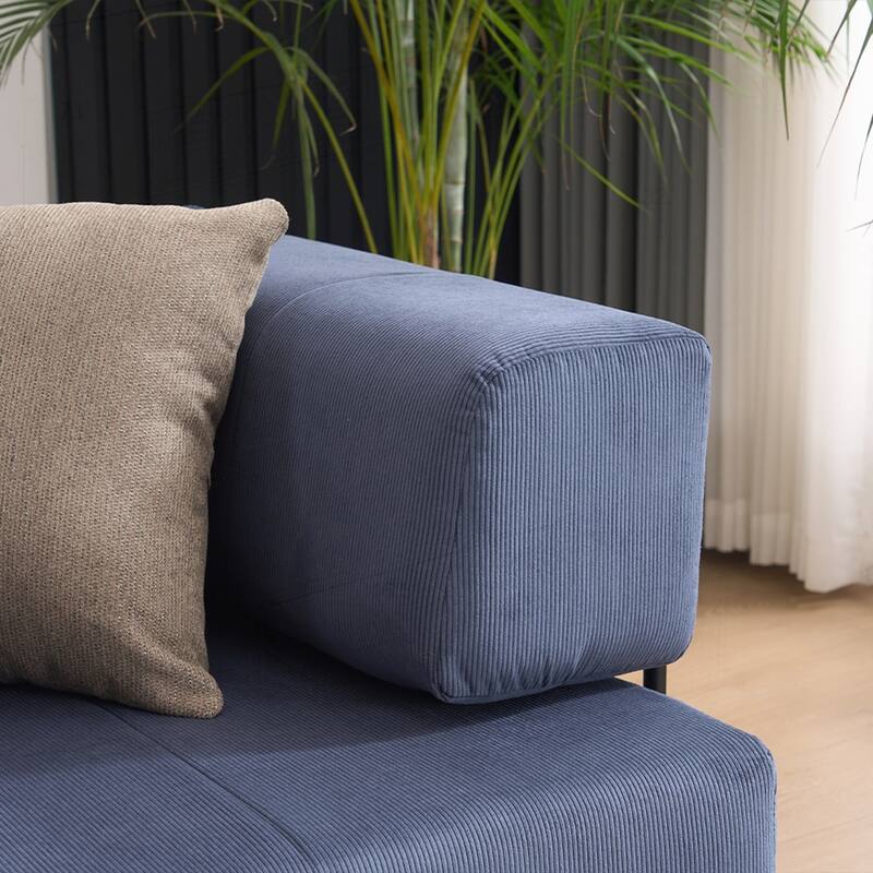 Versatile Convertible Sofa Bed with Plush Pillows for Any Living Space