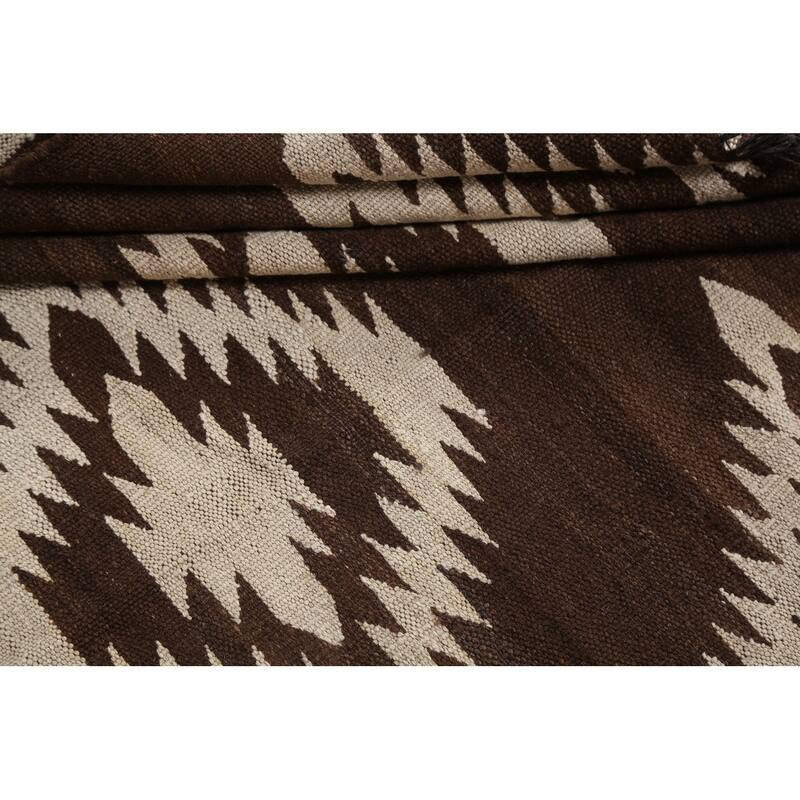 Natural Dye Kilim Geometric Tribal Oriental Area Rug Wool Hand-woven - 4'9" x 6'6"