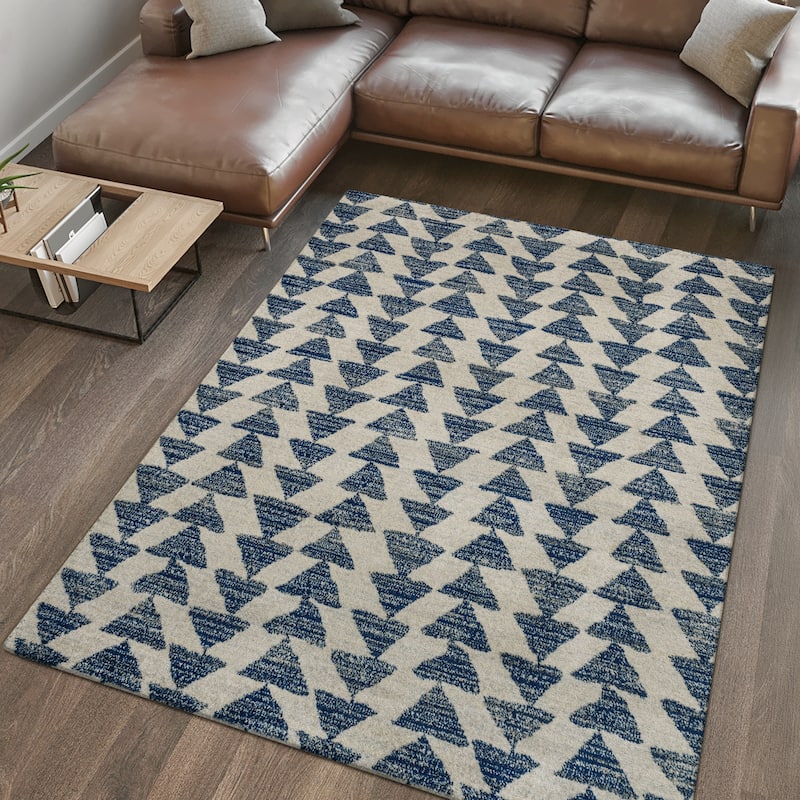 JONATHAN Y Khalil Moroccan Triangle Geometric Area Rug