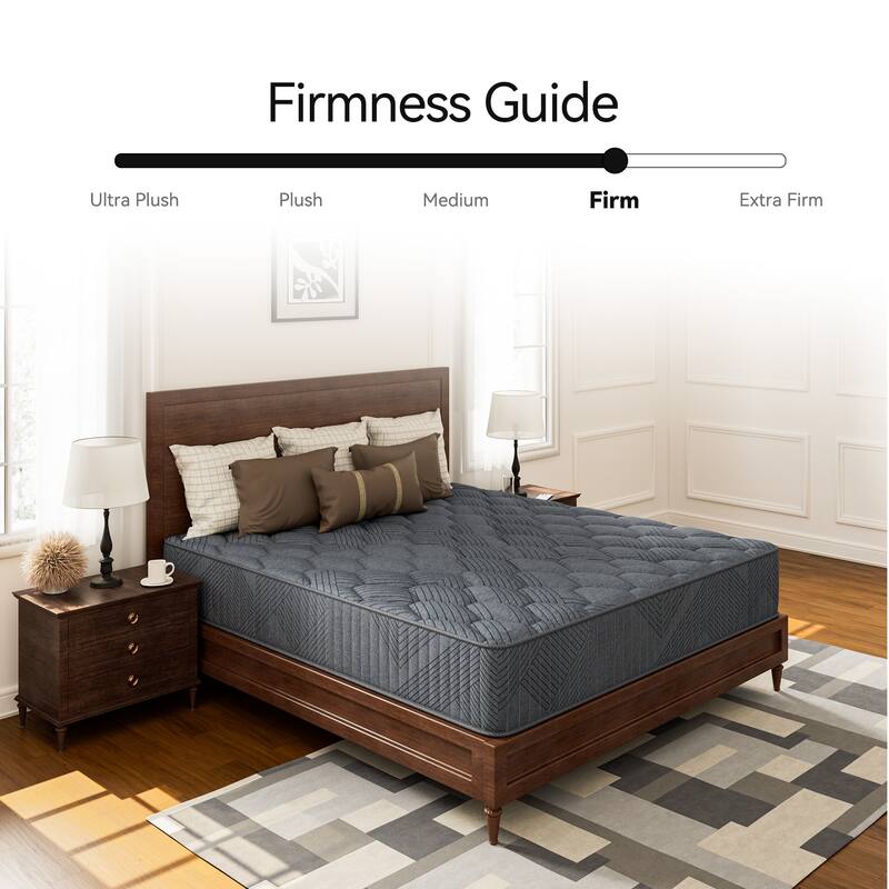 SweDrea 8/12 in. Firm Pillow Top Gel Memory Foam Innerspring Hybrid Mattress with CertiPUR-US, SGS and OEKO-TEX Certified