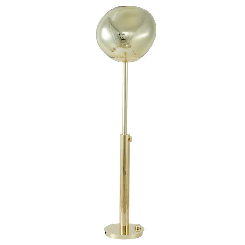 1-Light Gold Floor Lamp With An Acrylic Shade