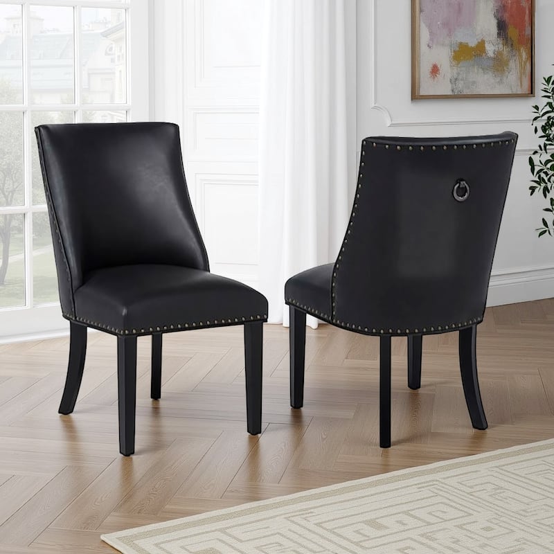 Allard Faux Leather Dining Chairs (Set of 2)