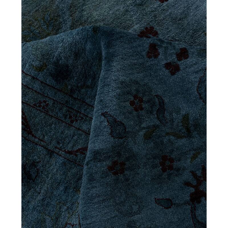 Overdyed One-of-a-Kind Hand-Knotted Area Rug - Gray - 8' 2" x 10' 5"