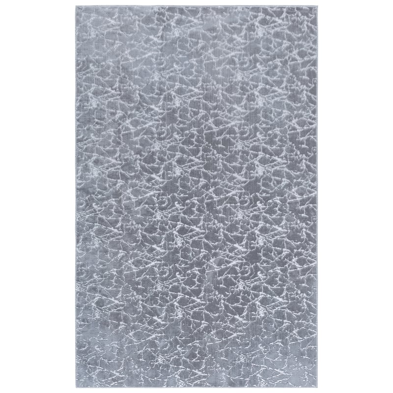 SAFAVIEH Faux Rabbit Fur Metallic Maiga Slip Resistant Rug