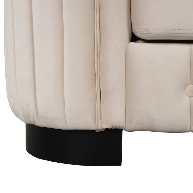 Velvet Sofa Chair with Tufted Back