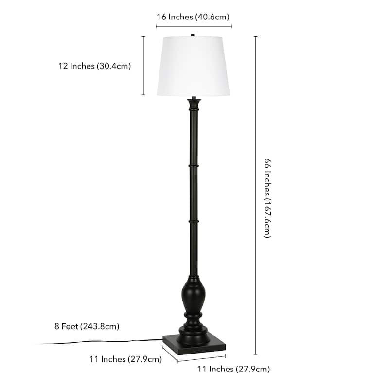 Minnie Farmhouse Blackened Bronze Lamp with Empire Shade