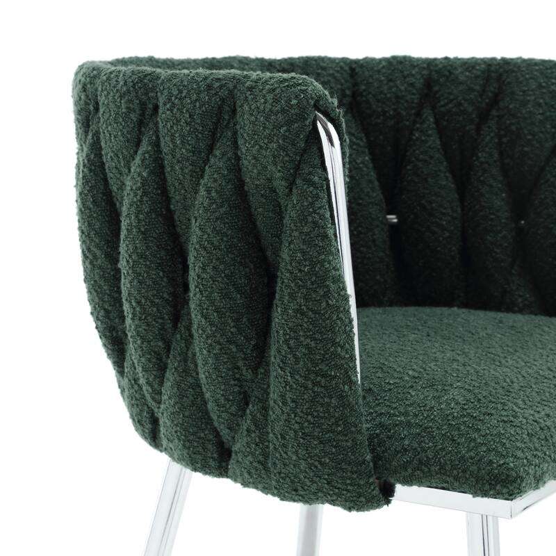 Leisure Velvet Dining Chairs With Metal Feet 2PC/SET