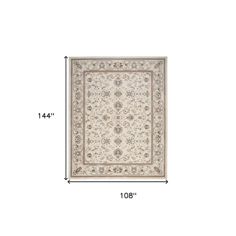 Bazo Distressed Floral Area Rug By HomeRoots - 144