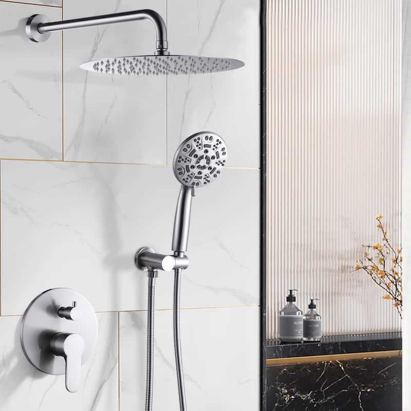 WOWOW Wall Mount 9-Spray Shower Faucet with Handshower