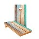preview thumbnail 1 of 3, Painted Beach Wood Cornhole Boards NO Bags - Add Board Lights