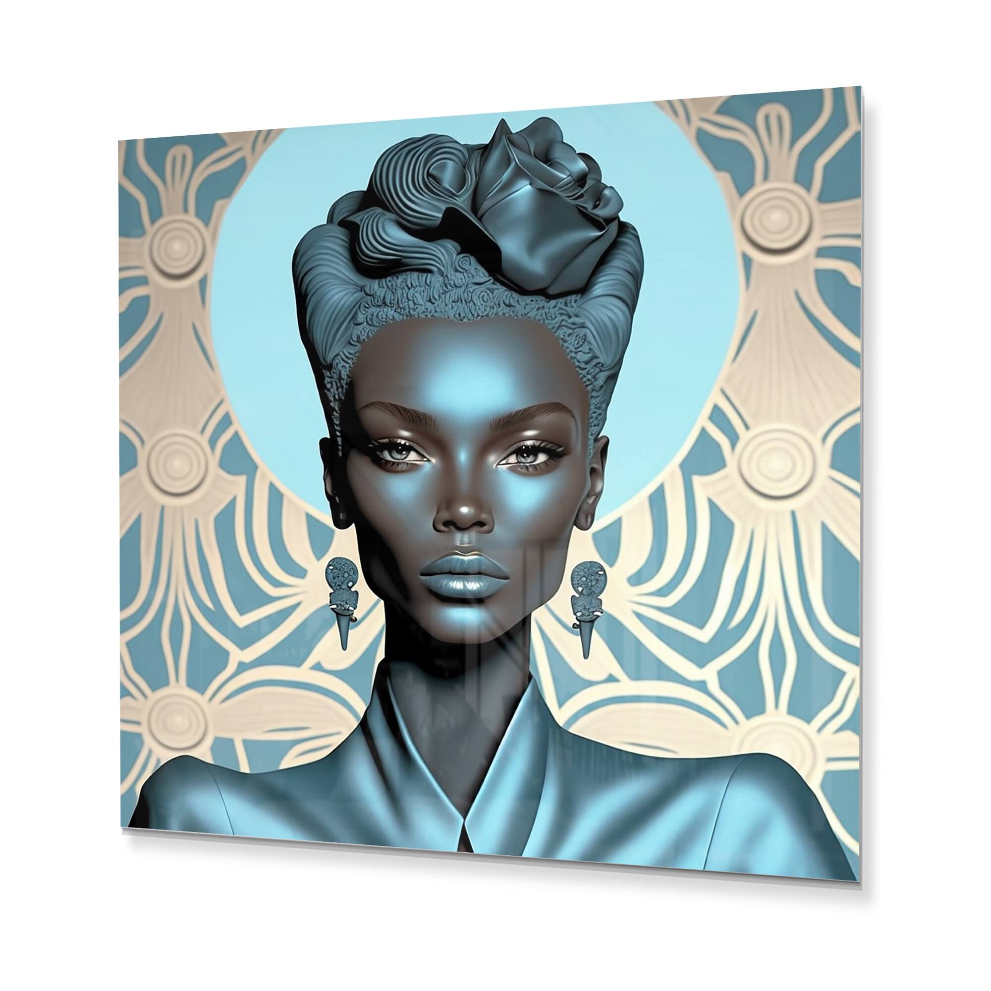 Designart 'Retro Haute Couture African American Lady X' African