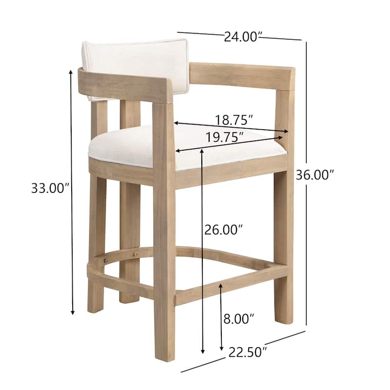 Maribel Upholstered Counter Stools Bar Stools (Set of 2) by Christopher Knight Home