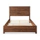 preview thumbnail 27 of 35, Grain Wood Furniture Montauk Distressed Solid Wood Panel Bed Rustic Walnut - Full