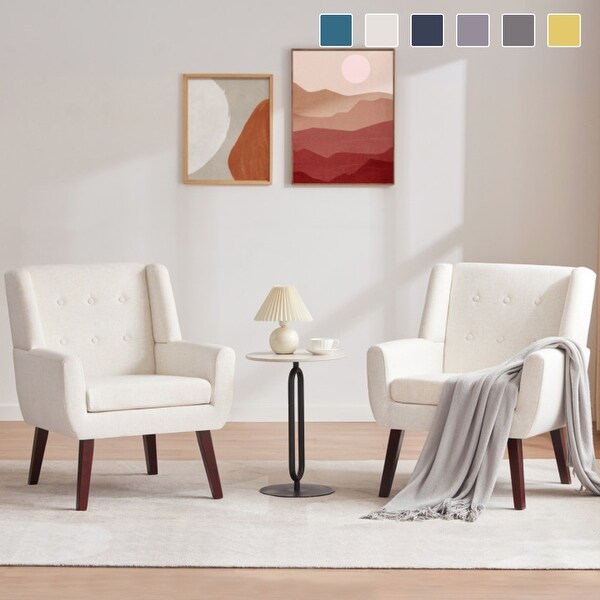 HUIMO Set of 2 Modern Tufted Accent Chair - On Sale - Bed