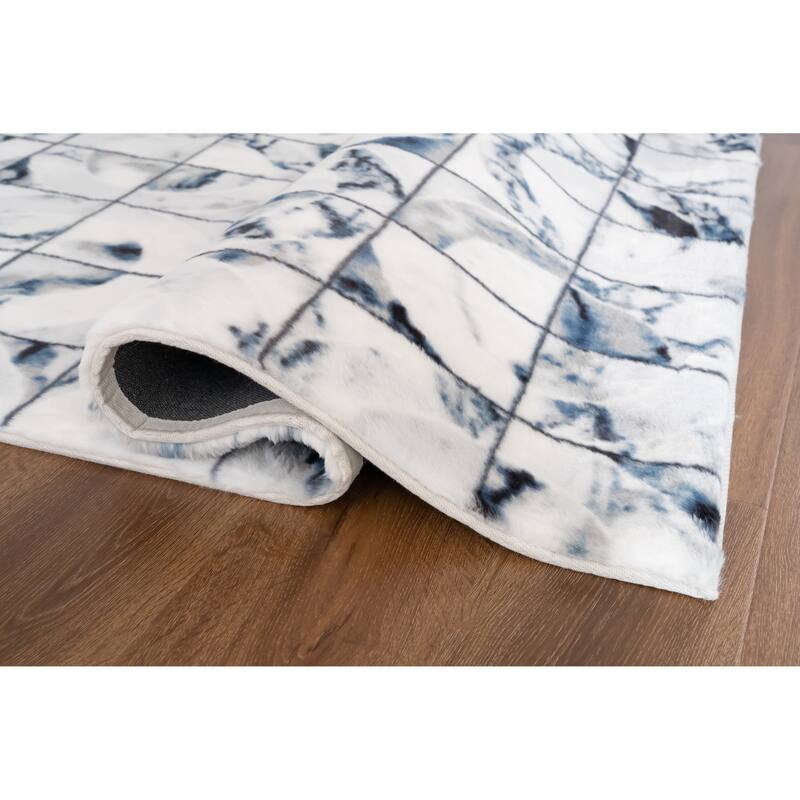 Luxury Collection Blue/Grey 5x7 Area Rug