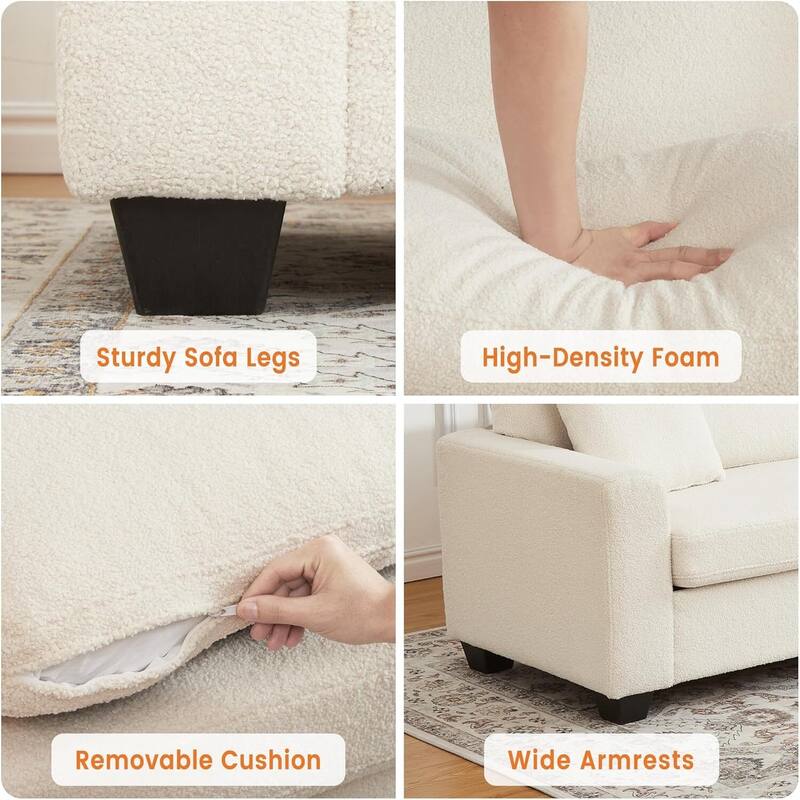 3 Seater Cloud Couch, with Deep Seats, 83"