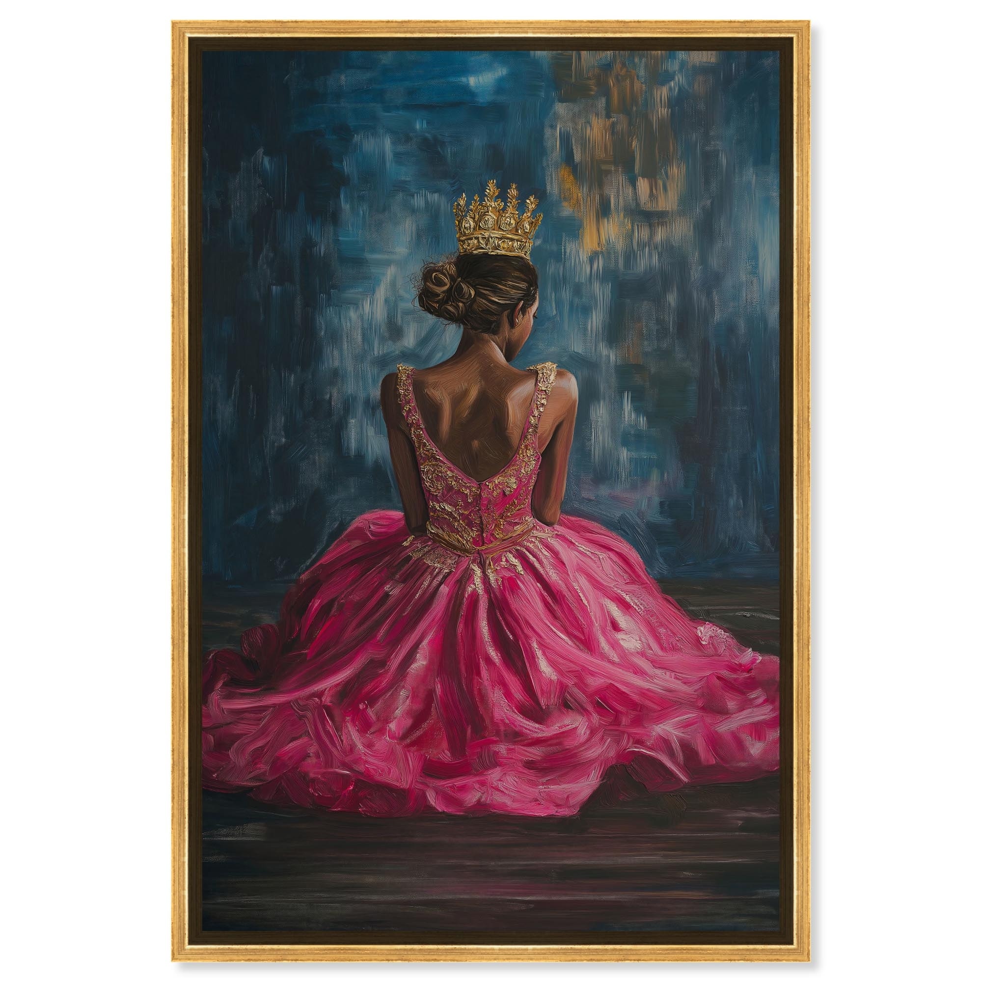 The Rose Crown Canvas Ebony Portrait Art by Art Remedy