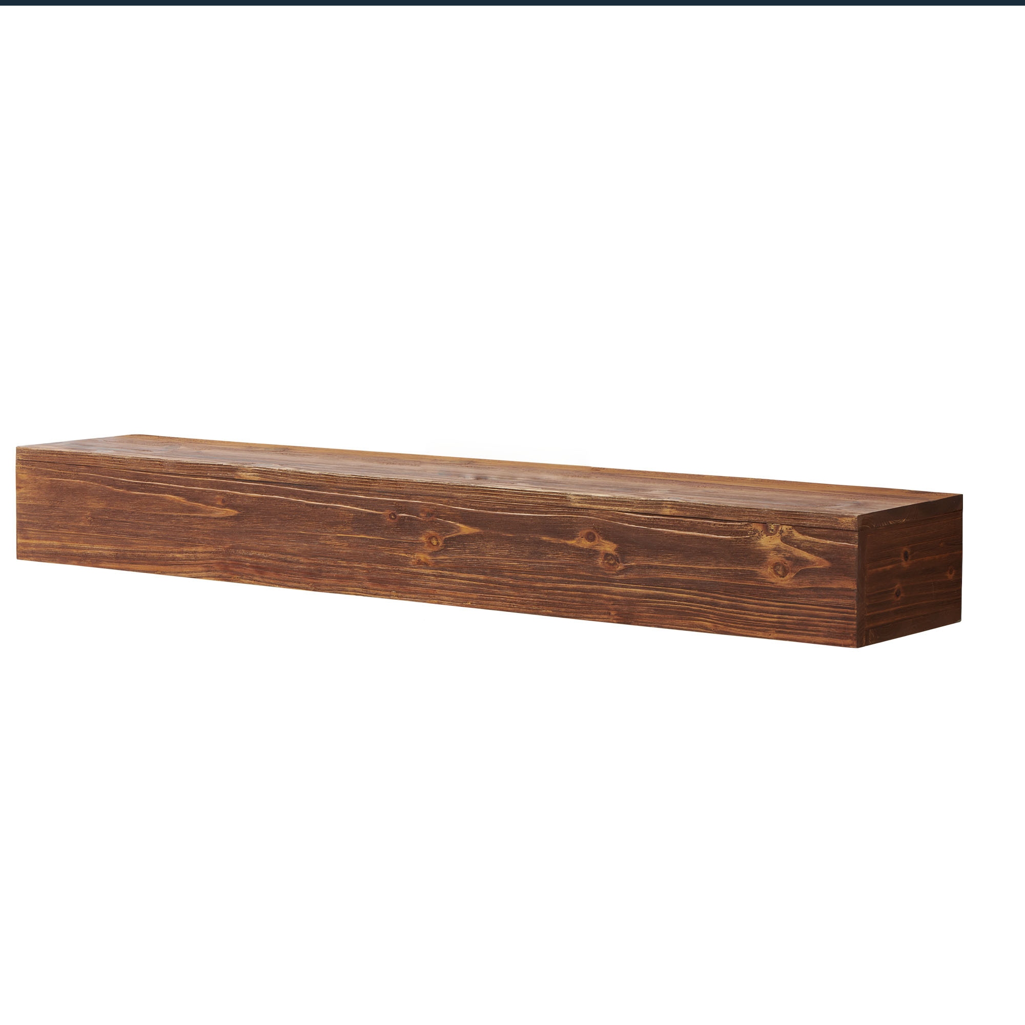 Espresso top wood shelves