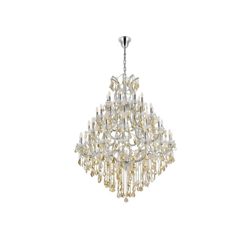 Fleur Illumination Collection Chandelier D:46in H:62in Lt:49 Chrome Finish