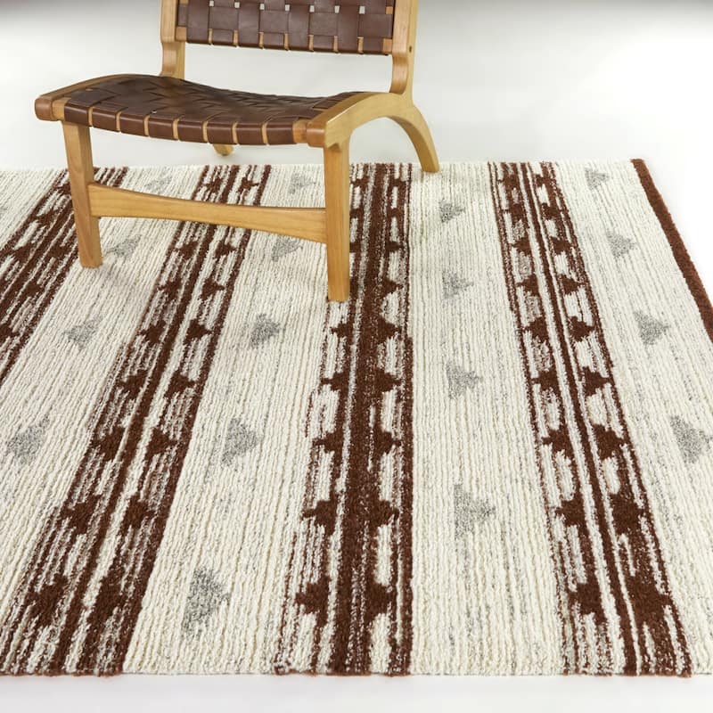 Alvarez Southwestern Striped Area Rug - 7'10" x 10' - Burnt Orange - Rectangle