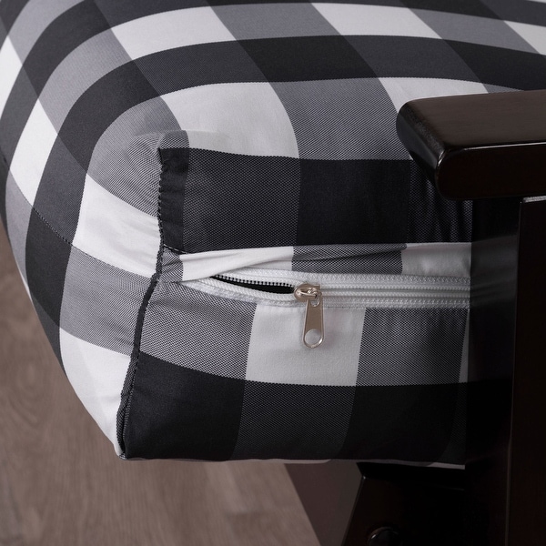 Black and white 2025 buffalo check chair covers