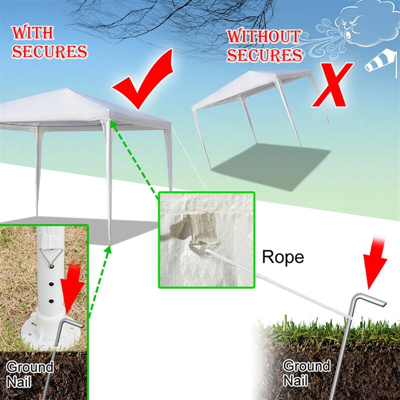 3 x 3m Three Sides Waterproof Tent with Spiral Tubes