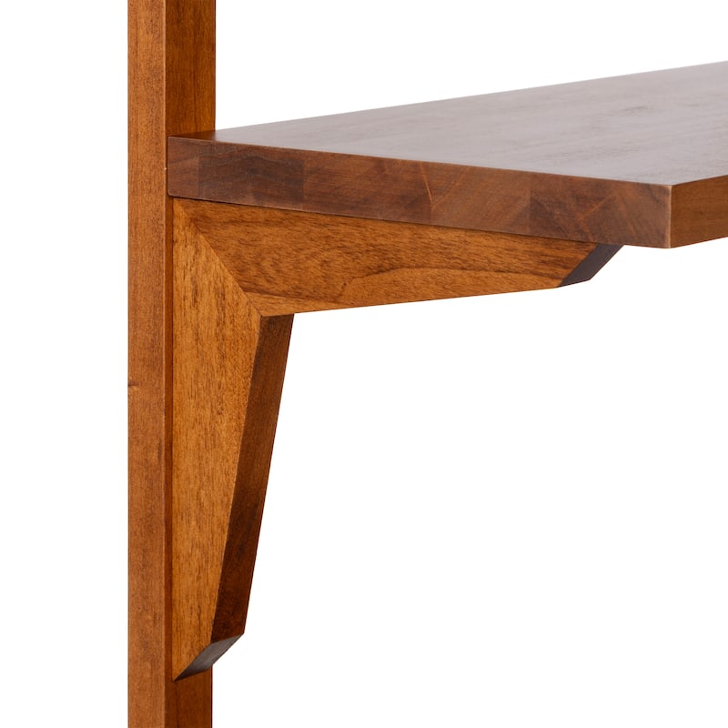 Kate and Laurel Meridien Mid-Century Wall Shelves