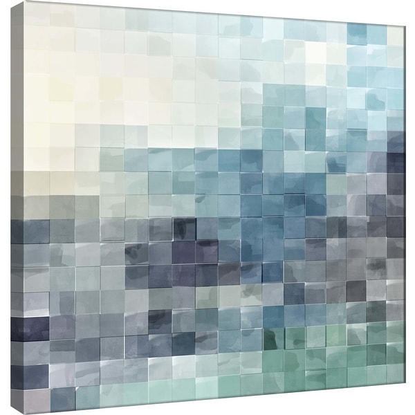 PTM Images 9-100493 PTM Canvas Collection 12" x 12" - "Gridded Watercolor Landscape A" Giclee Abstract Art Print on Canvas