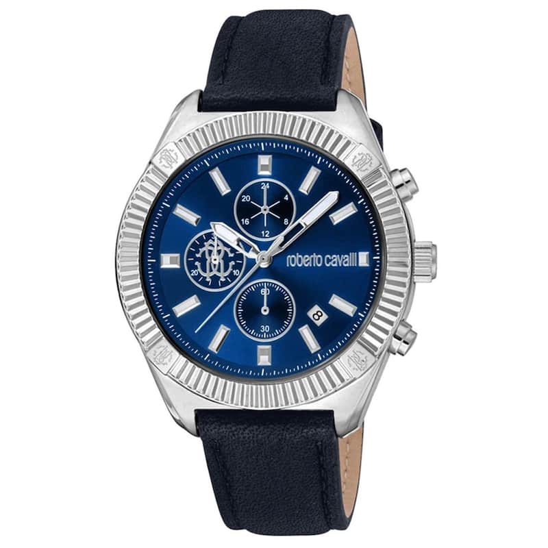 Roberto Cavalli Men's Robusto Blue Dial Watch - RC5G011L0025 - 6 (36)
