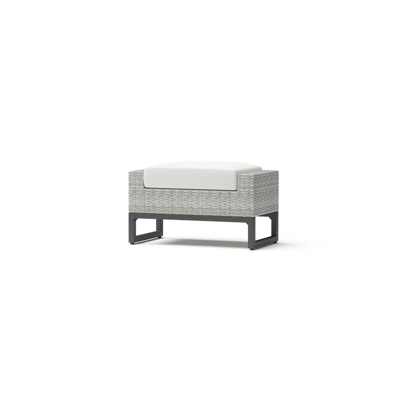 Milo Gray 7 Piece Sunbrella Outdoor Patio Deep Seating Set with Table