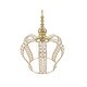 preview thumbnail 5 of 15, Crystal Bead Crown Decor Centerpiece Accent Piece Tabletop