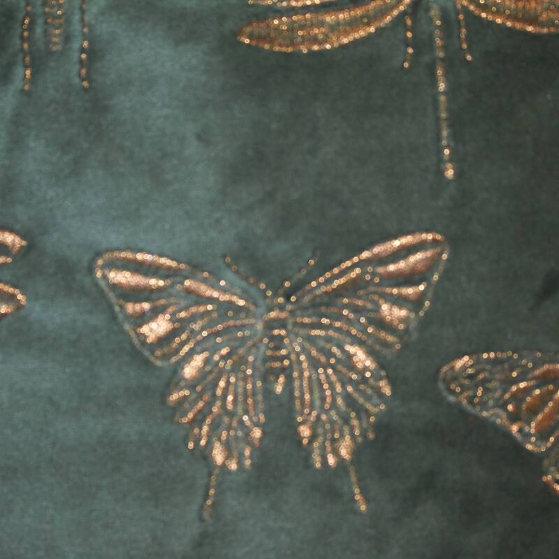 Edie At Home Butterfly Decorative Throw Pillow, Forest Green