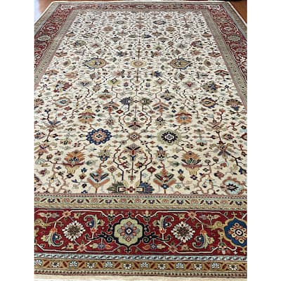 HERAT ORIENTAL Hand-knotted Indo 10' x 14' Serapi Wool Rug - 10' x 14'