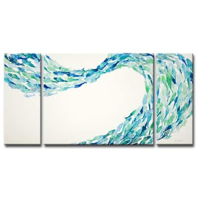 'Flow' by Norman Wyatt, Jr. 3-Piece Wrapped Canvas Wall Art Set