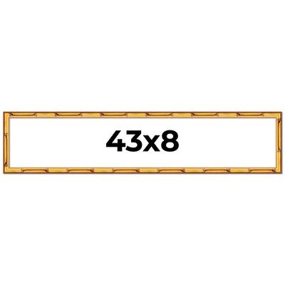 43x8 Frame Gold Bamboo Picture Frame Modern Photo Frame Includes UV Acrylic Shatter Guard Front Acid Free Foam Backing Board