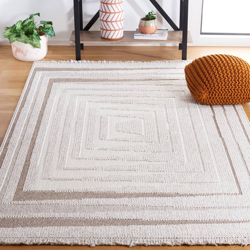 SAFAVIEH Lotus Jacklyn Rustic Rug - 9' x 12' - Ivory/Beige