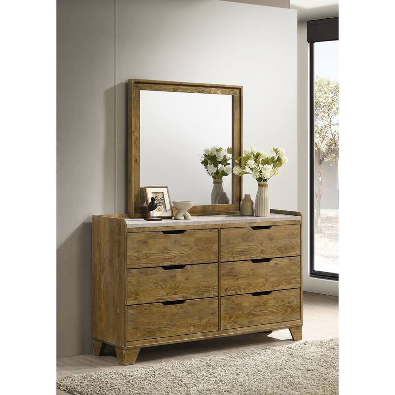 Henderson 6-drawer Bedroom Dresser Cabinet Medium Oak