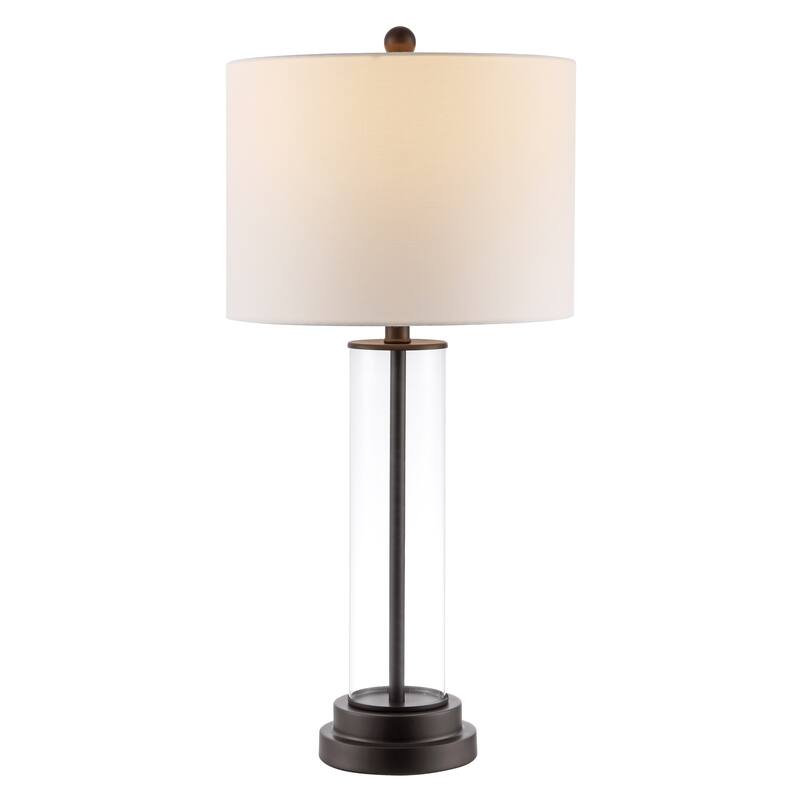 SAFAVIEH Lighting 26-inch Cassian Glass Table Lamp - 14" x 14" x 26"