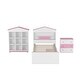 preview thumbnail 11 of 13, 3PS A Set Of Kids Fun House-Shaped Wooden Bed with Nightstand and Storage Rack