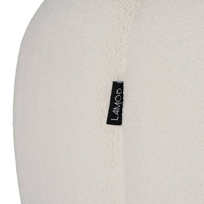 Divani Casa Yolonda Modern Curved Off-White Fabric Sofa